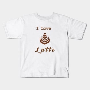 I Love  Latte Kids T-Shirt